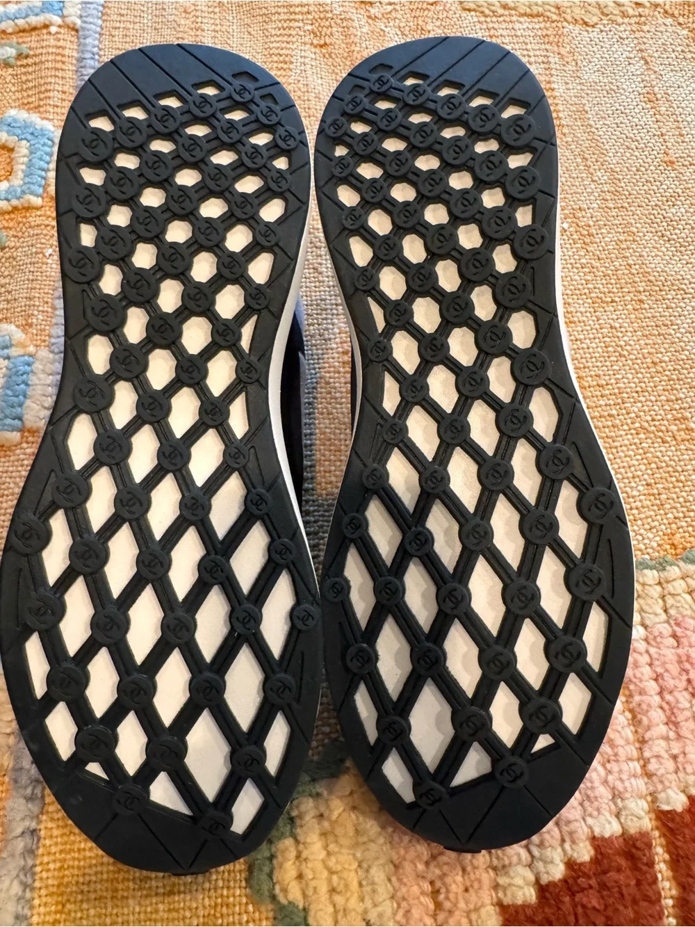 CHANEL Black and Pink Women Low-Top Sneakers